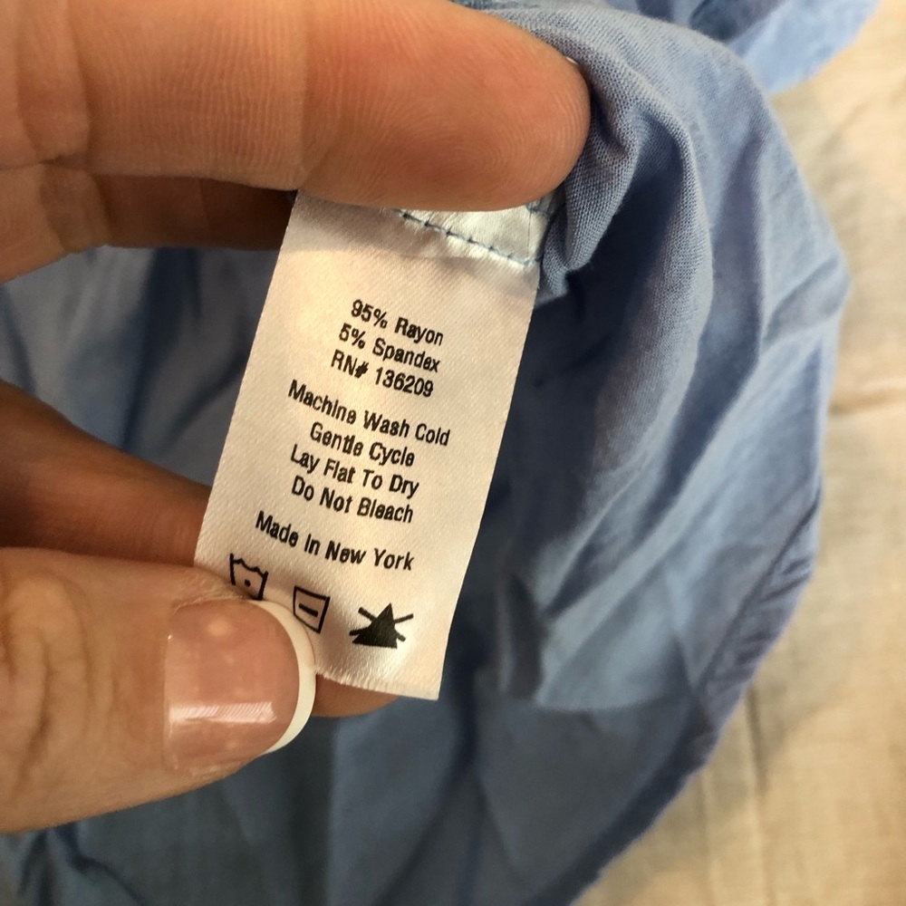 Hatch Button Down Shirt Blue Euc - image 3